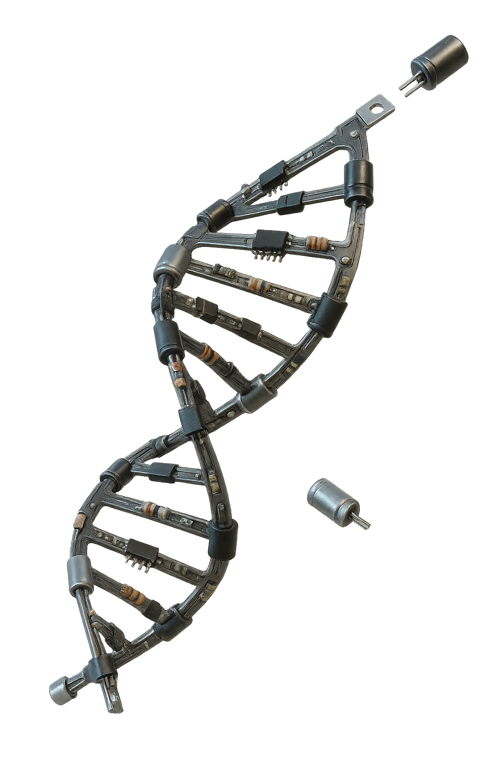 Electronic DNA Helix - Advanced Health Technology Visualization